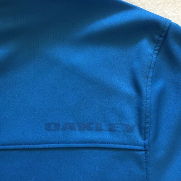 Oakley Men Blue Gray Stripe Regular Fit Short Sleeve Hydrolix Golf Polo Shirt XL - Picture 10 of 11